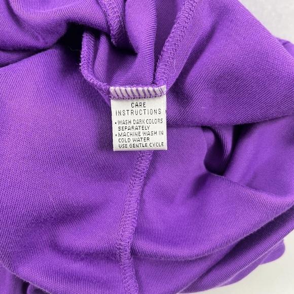 Magnolia Lane Tech Masters 1/4 Zip Pullover Purple Long Sleeve Pima Cotton M - Picture 5 of 7